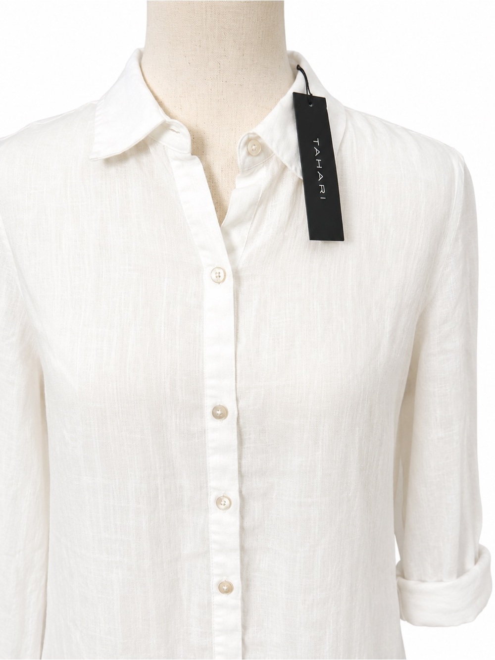 💥 Tahari 100% Linen Collared Tunic. - Picture 8 of 8